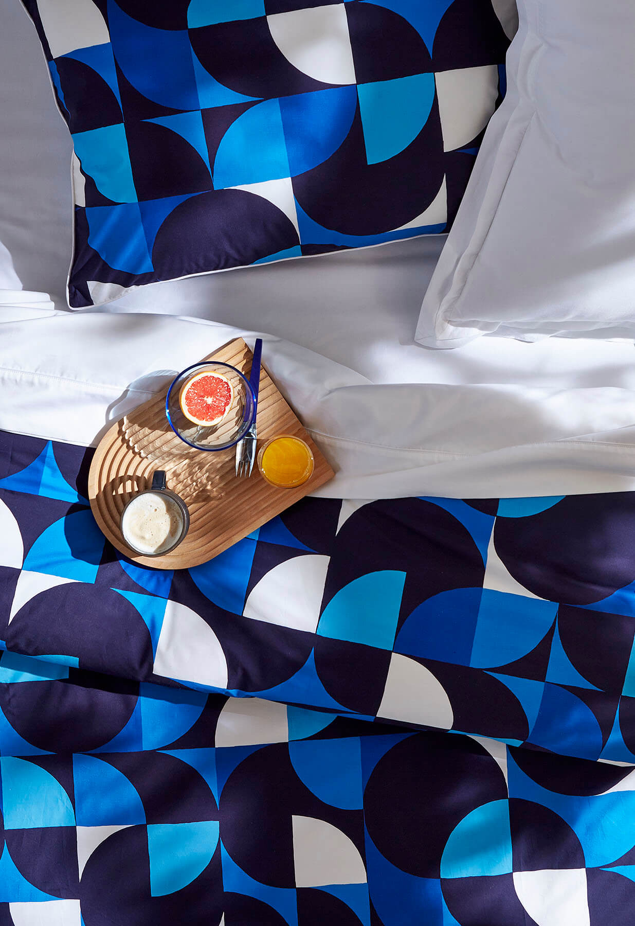 tray on bed overhead