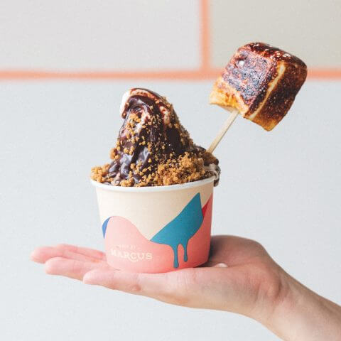 person holding ice cream