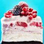 Easy no-bake berry ice cream cake