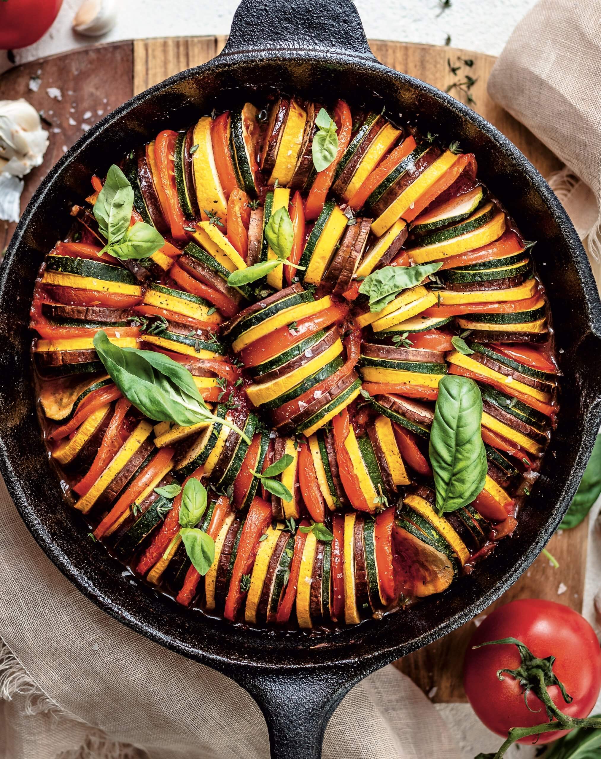 pan with vegetables