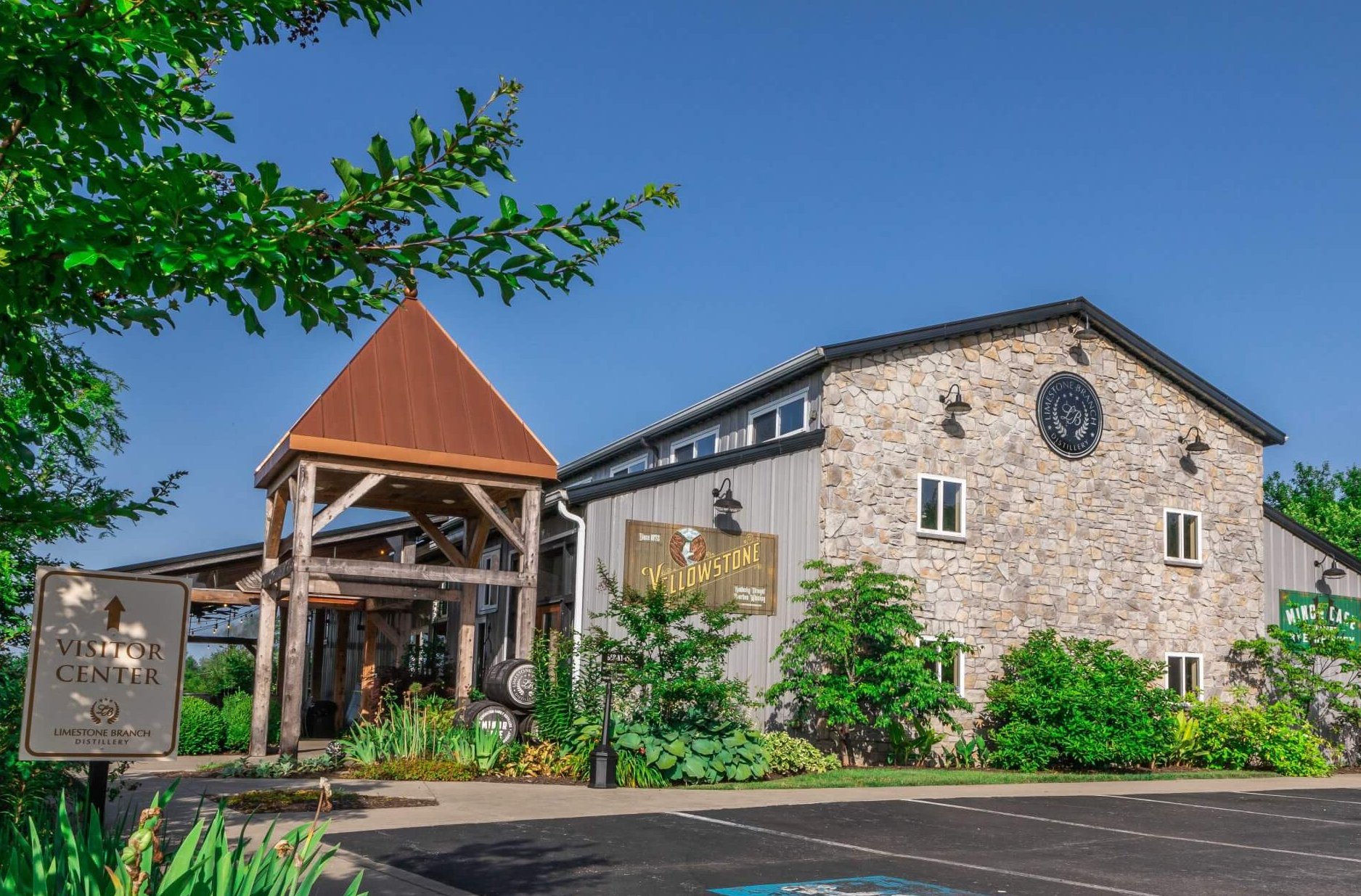 Exterior of building with blue sky