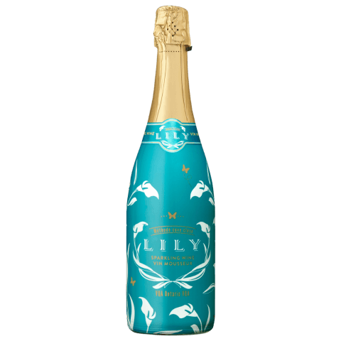 A bottle of sparkling wine