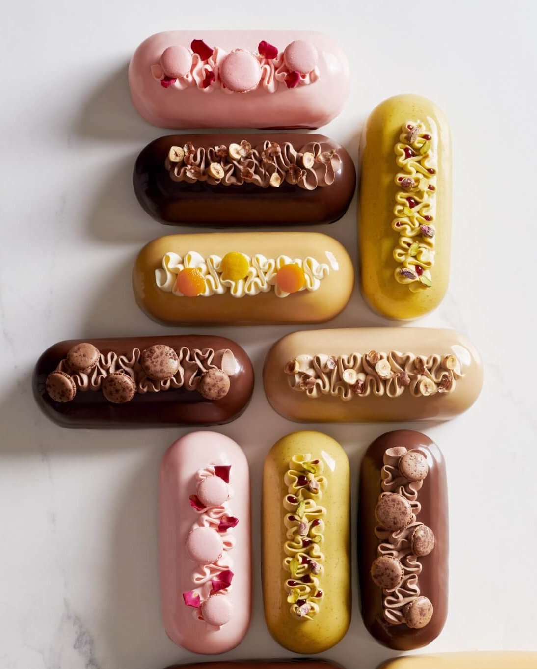 overhead image of pastries