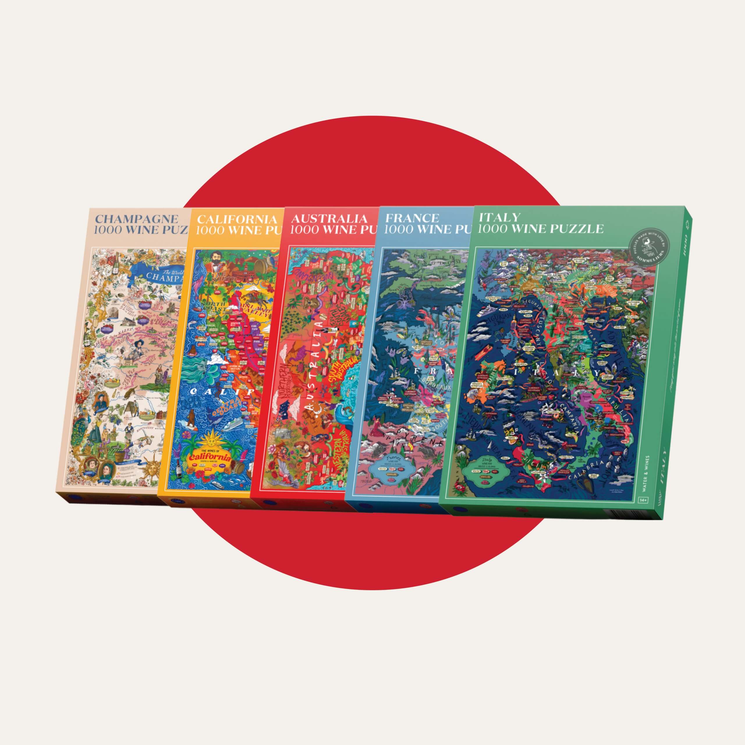 Five boxes in assorted c