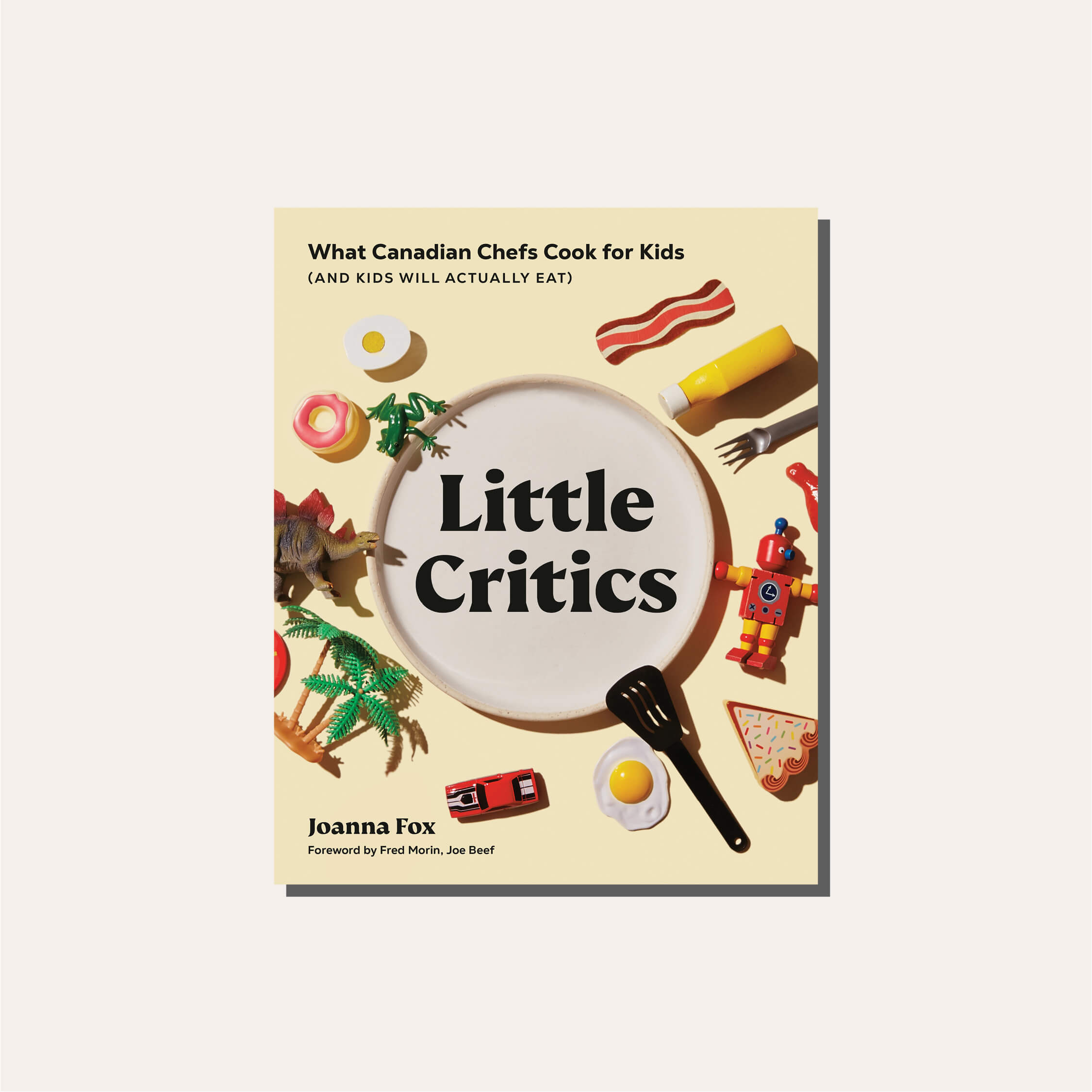 A cookbook cover in a light frame.