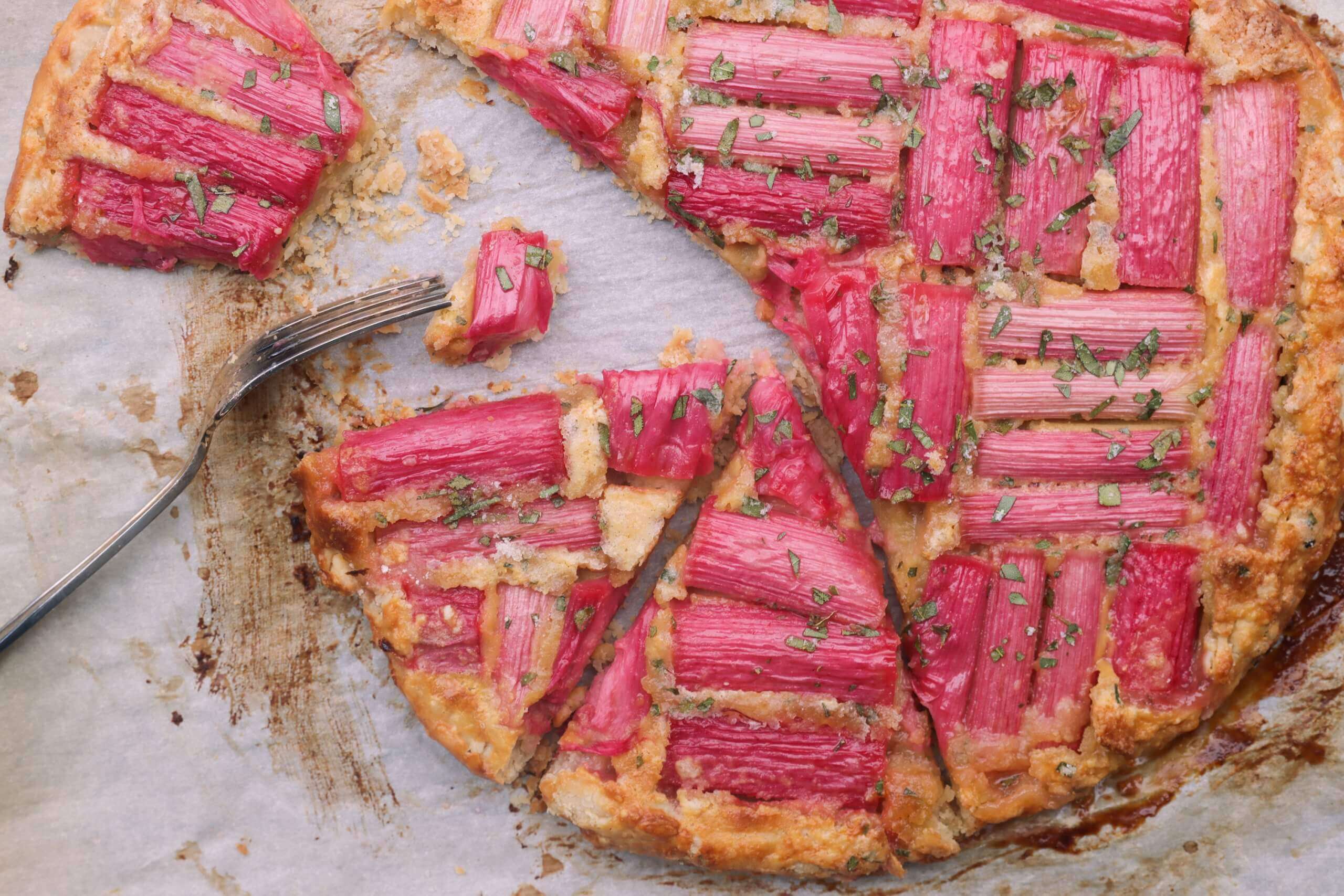Recipe for Rhubarb Frangipane galette recipe