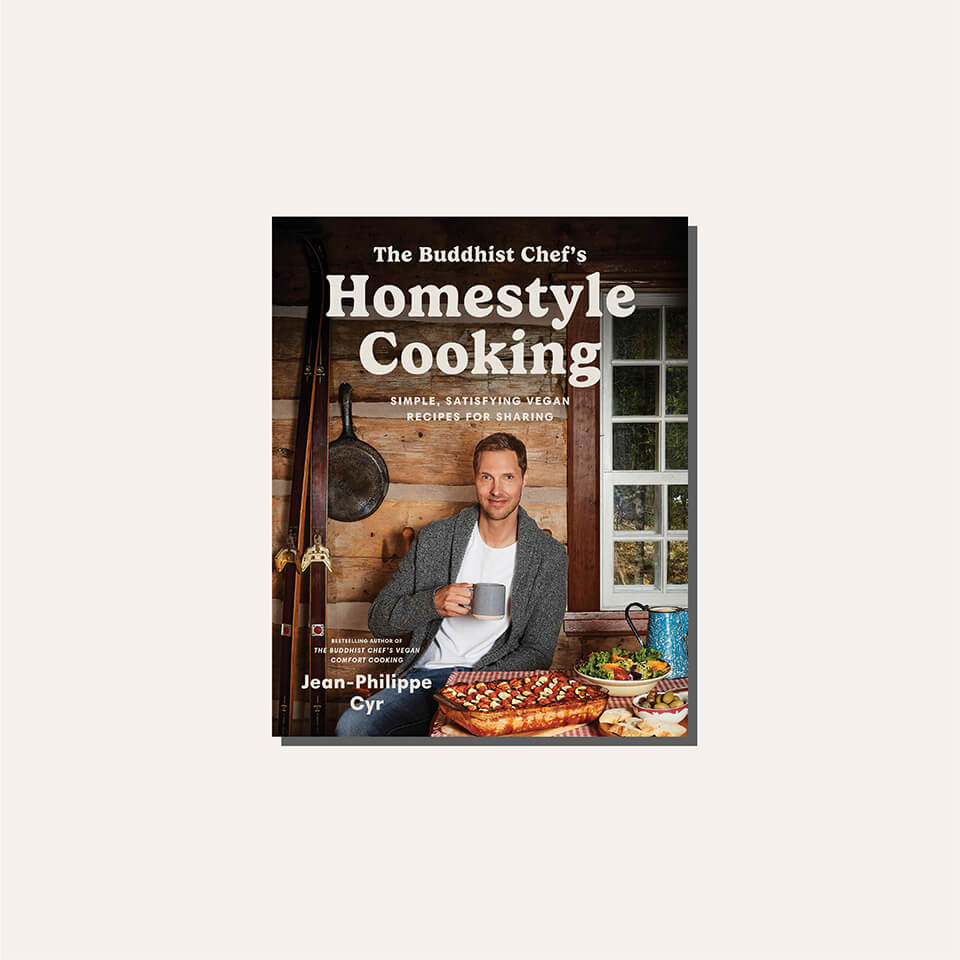 A cookbook cover in a light frame