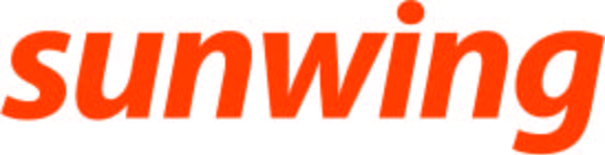 The Sunwing Vacations logo written in orange