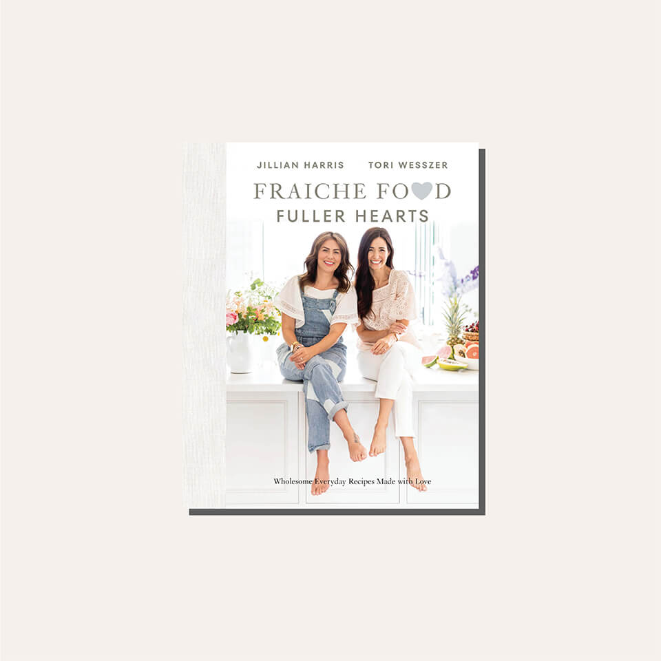 A cookbook cover in a light frame