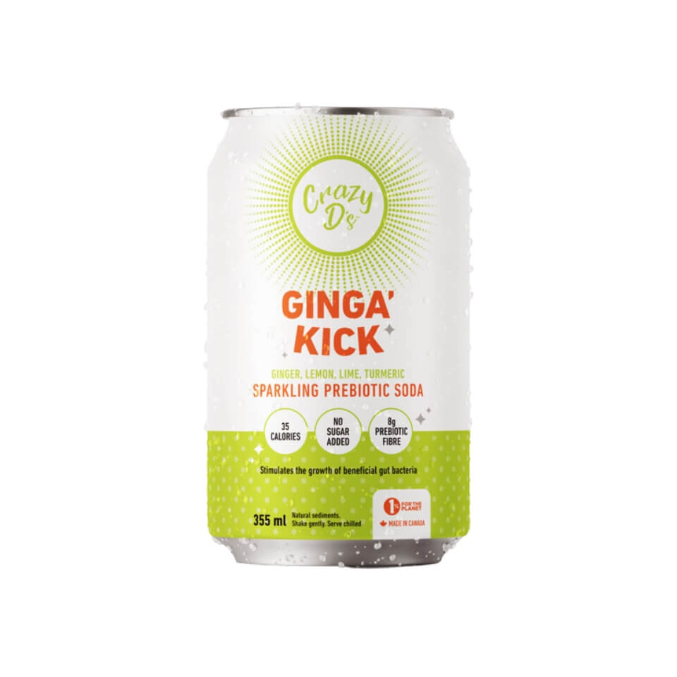 A green and white can