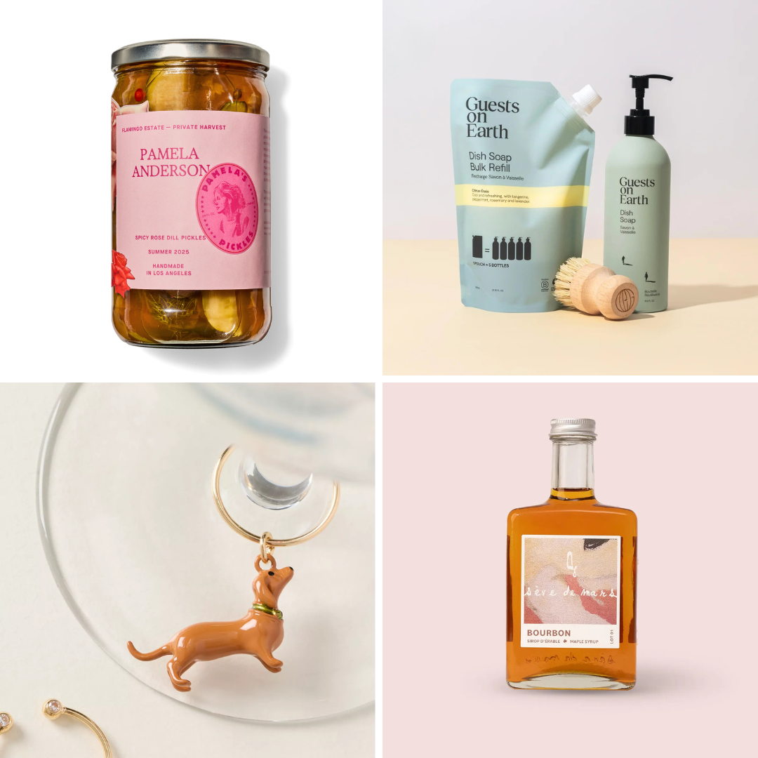 four different hostess gifts that are unique and perfect for gifting