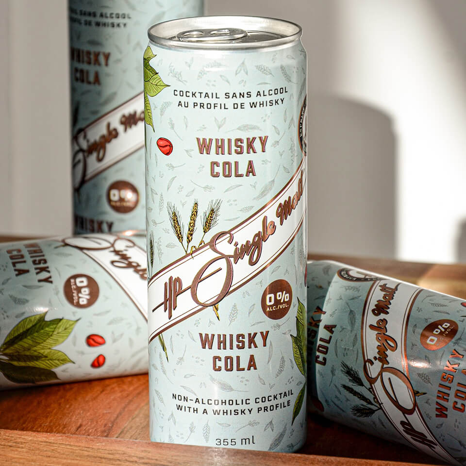 A blue can on a wooden tray with more visible behind it