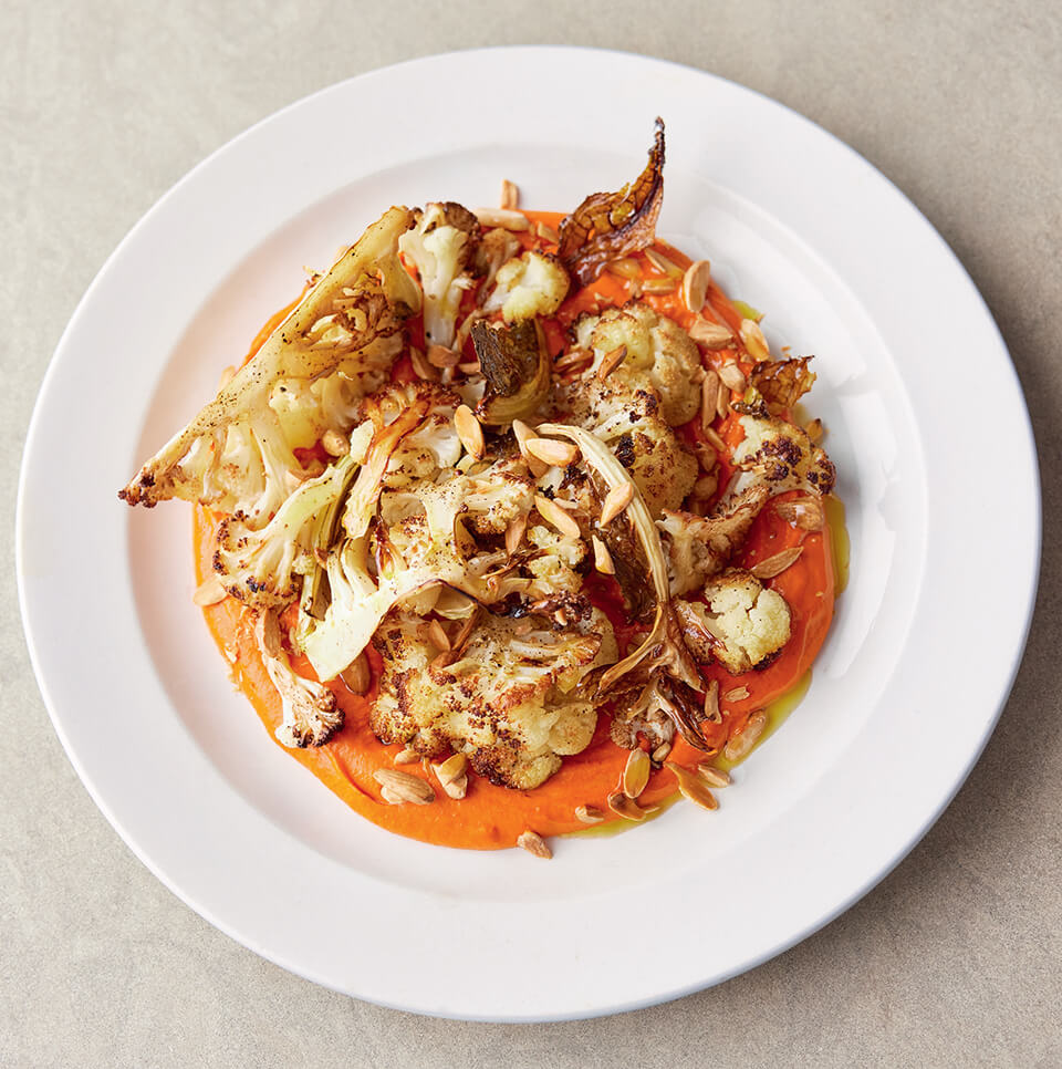 Jamie Oliver's recipe for easy five-ingredient roasted cauliflower in an orange sauce