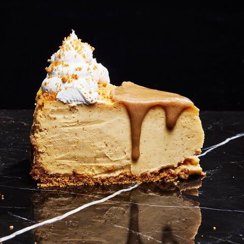 slice of pumpkin cheesecake