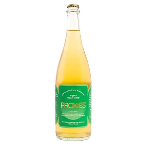 bottle of non-alcoholic wine