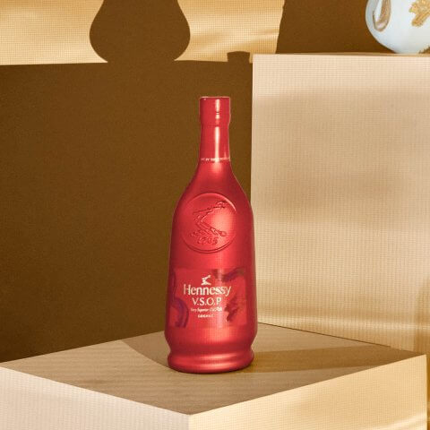 bottle of red hennesy