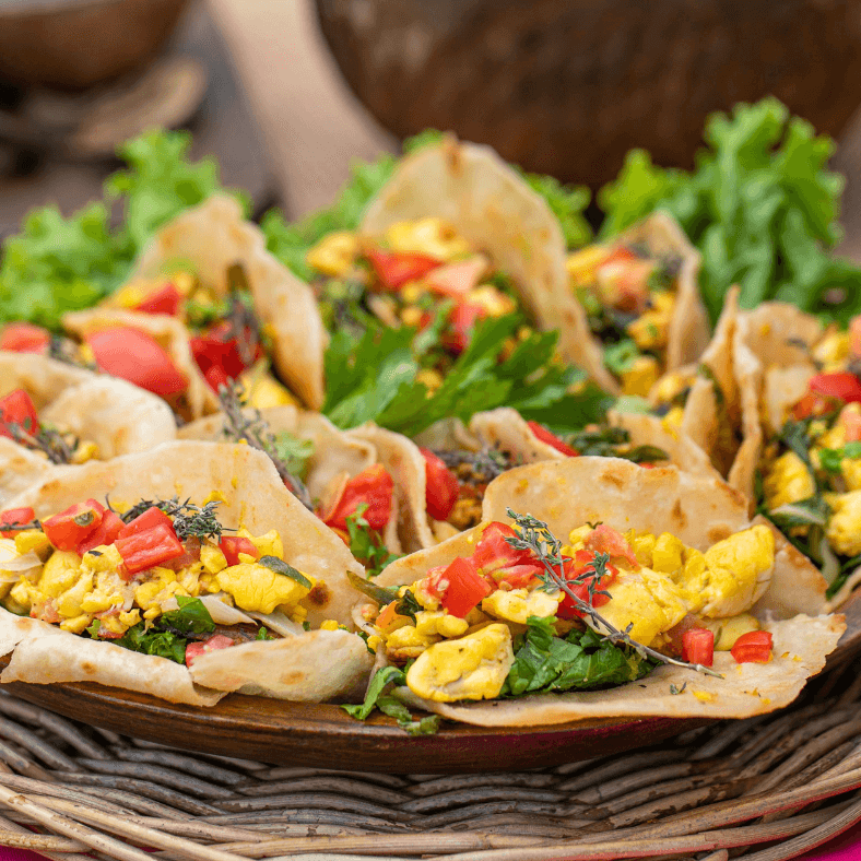 crispy tacos on plate