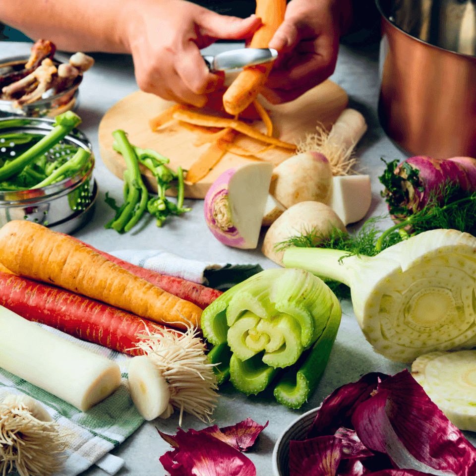colourful vegetables sitting on table.