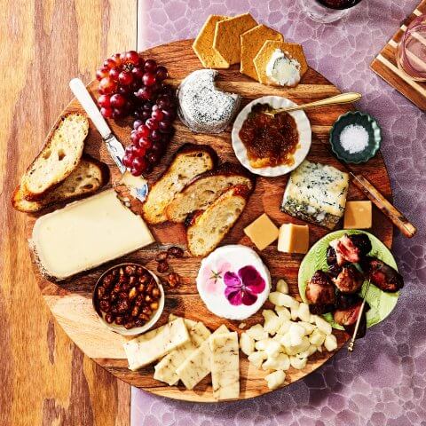 A cheese board