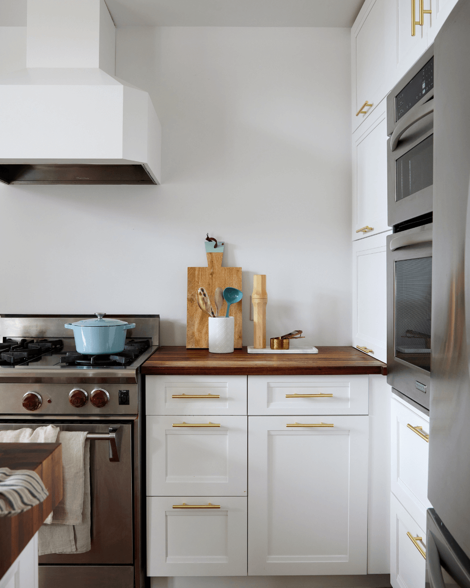 kitchen interior with corner of stove