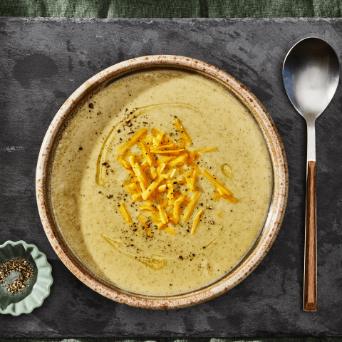 bowl of broccoli and cheese soup
