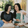 Tiffy Chen makes fresh noodles with her mother in a home kitchen.