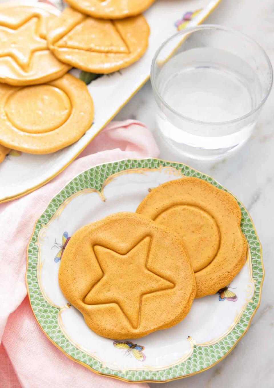 Dalgona candy on a dish