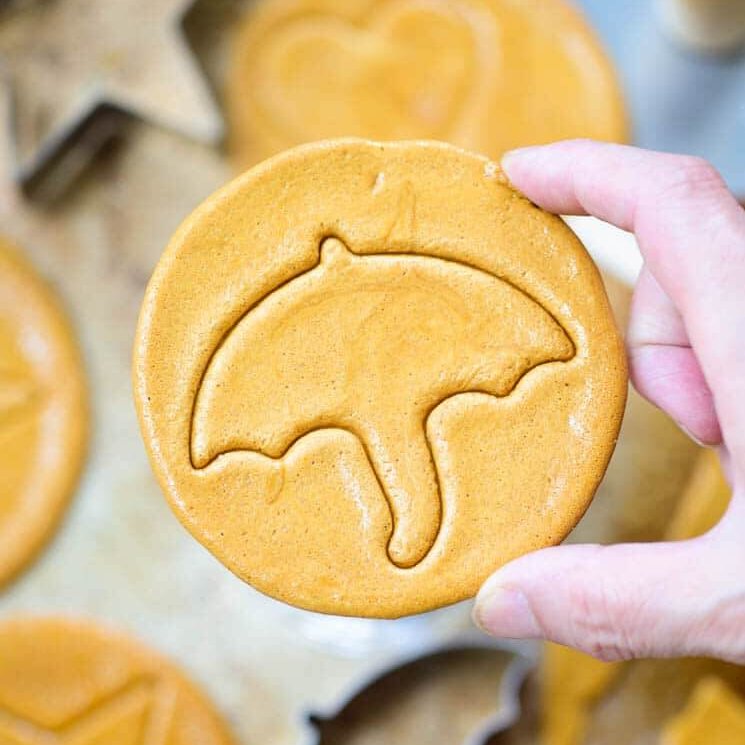 hand holding dalgona candy