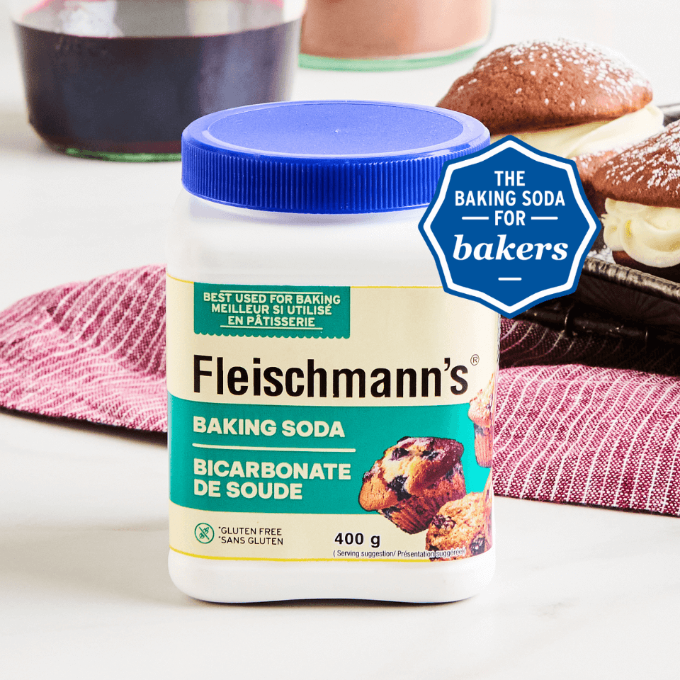 Fleischmann's Baking soda container with logo