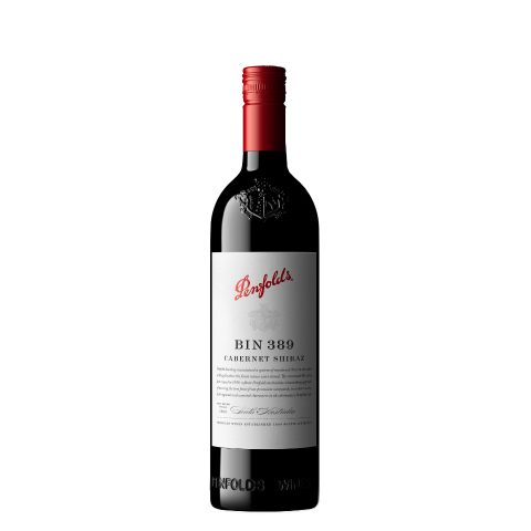 Bottle of Australian wine Penfolds Bin 389 Cabernet Shiraz