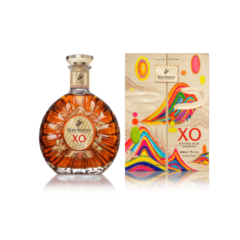 bottle of Remy Martin XO LNY 2024 next to limited edition box