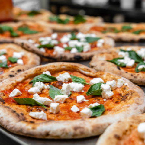 Cooked pizzas from Pizzeria Prima Strada, a Canadian company