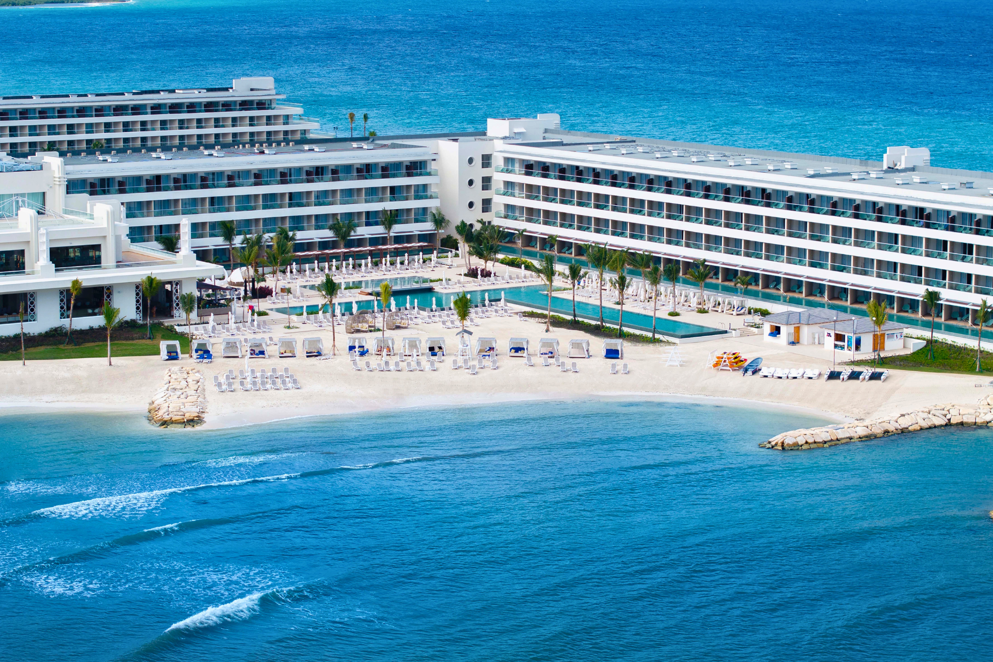 Aerial view of Princess Grand Jamaica and the beach in Negril