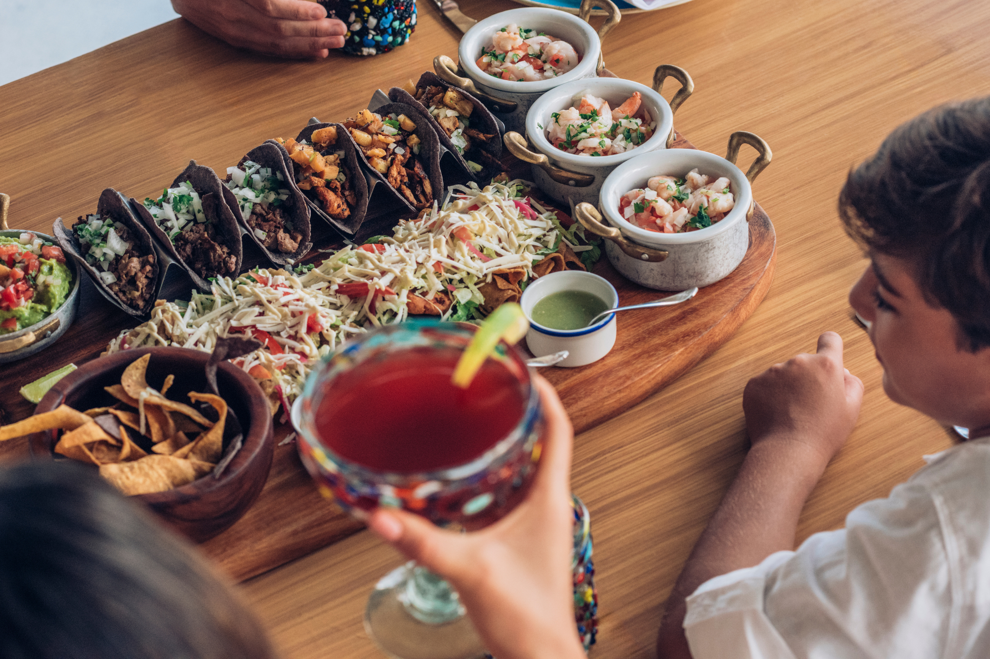 A plate of DIY tacos at Iberostar resort 