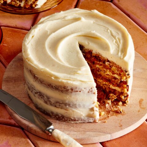 The recipe for World's Best moist Carrot Cake with Brown Butter cream cheese frosting