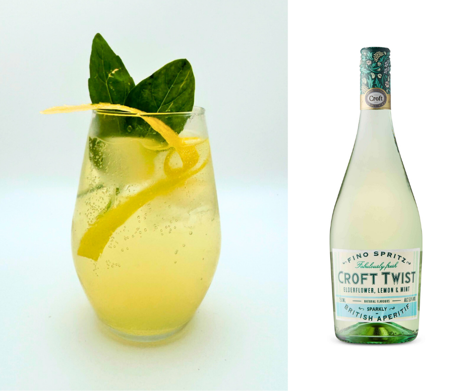 Recipe for Mother's Day cocktail Croft Twist Fino Spritz