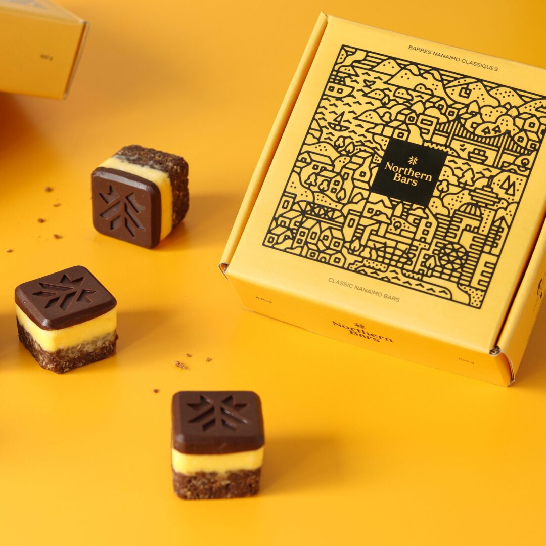 Bite-sizes Canadian-made Nanaimo bars can be ordered for delivery across Canada 