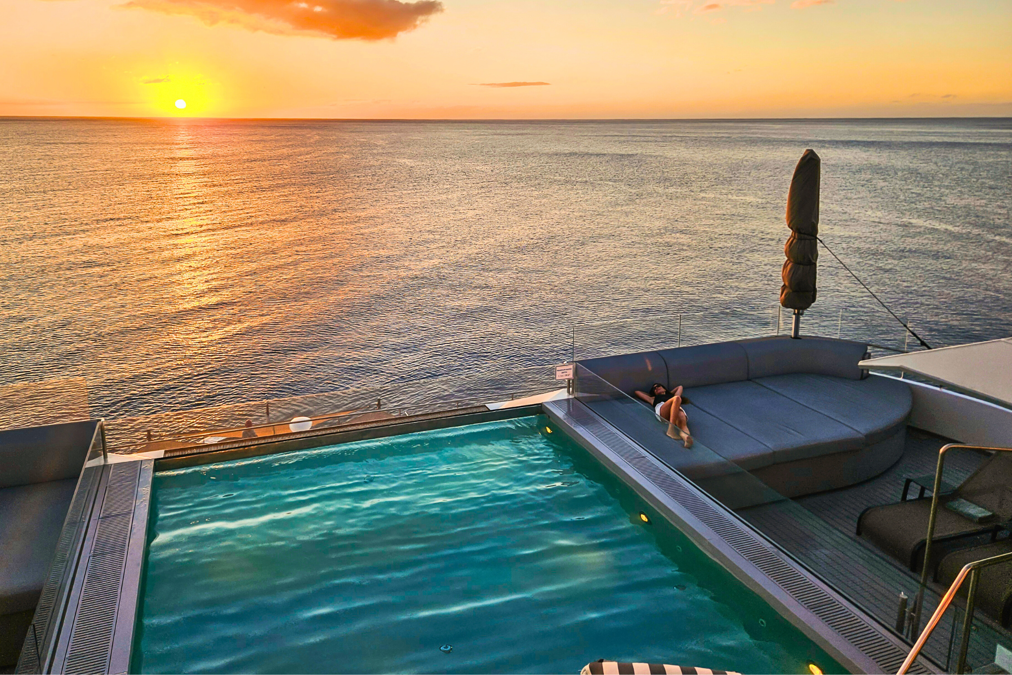 Sunset view from Emerald Yacht Cruise