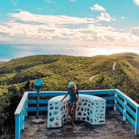 La Désirade, Guadaloupe Islands overlooking the ocean