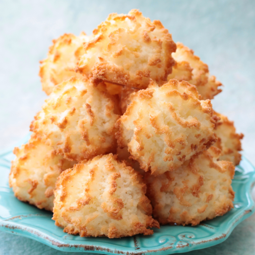 coconut macaroons perfect for making as a last-minute holiday baking gift