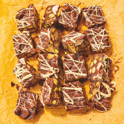 Buddy Oliver's chocolate rocky road with marshmallows