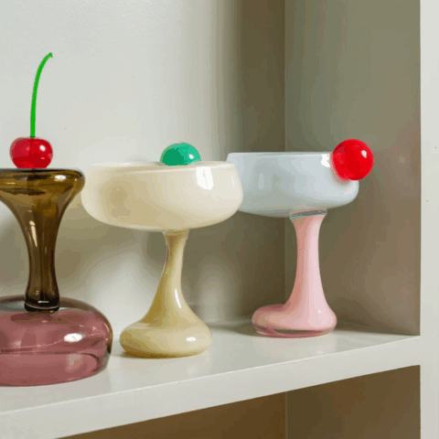 Bon bon glasses are some of the prettiest objects for luxury holiday gifting