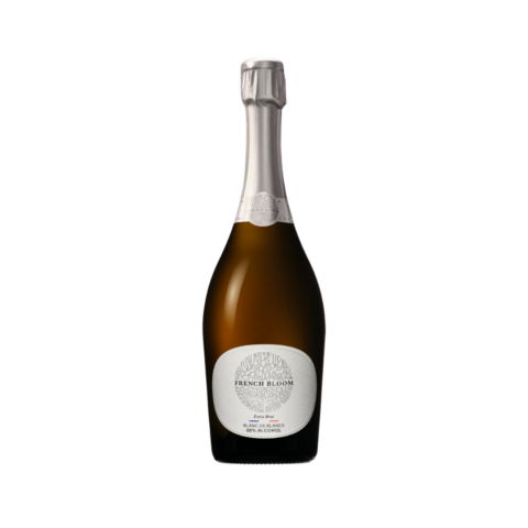 A brown bottle of non-alcoholic wine with a silver foil seal.