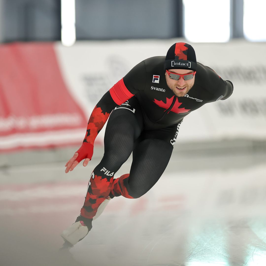 Laurent Dubreuil competing in the 2026 Canada Cup in the 1000m category. Photography, Tjerk Bartlema.