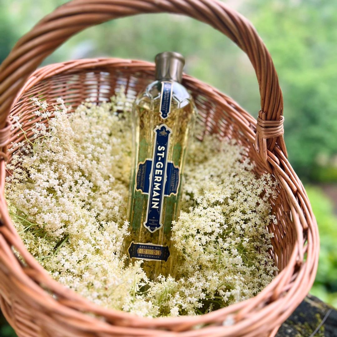 Bottle of St. Germain Liqueur with Elderflower