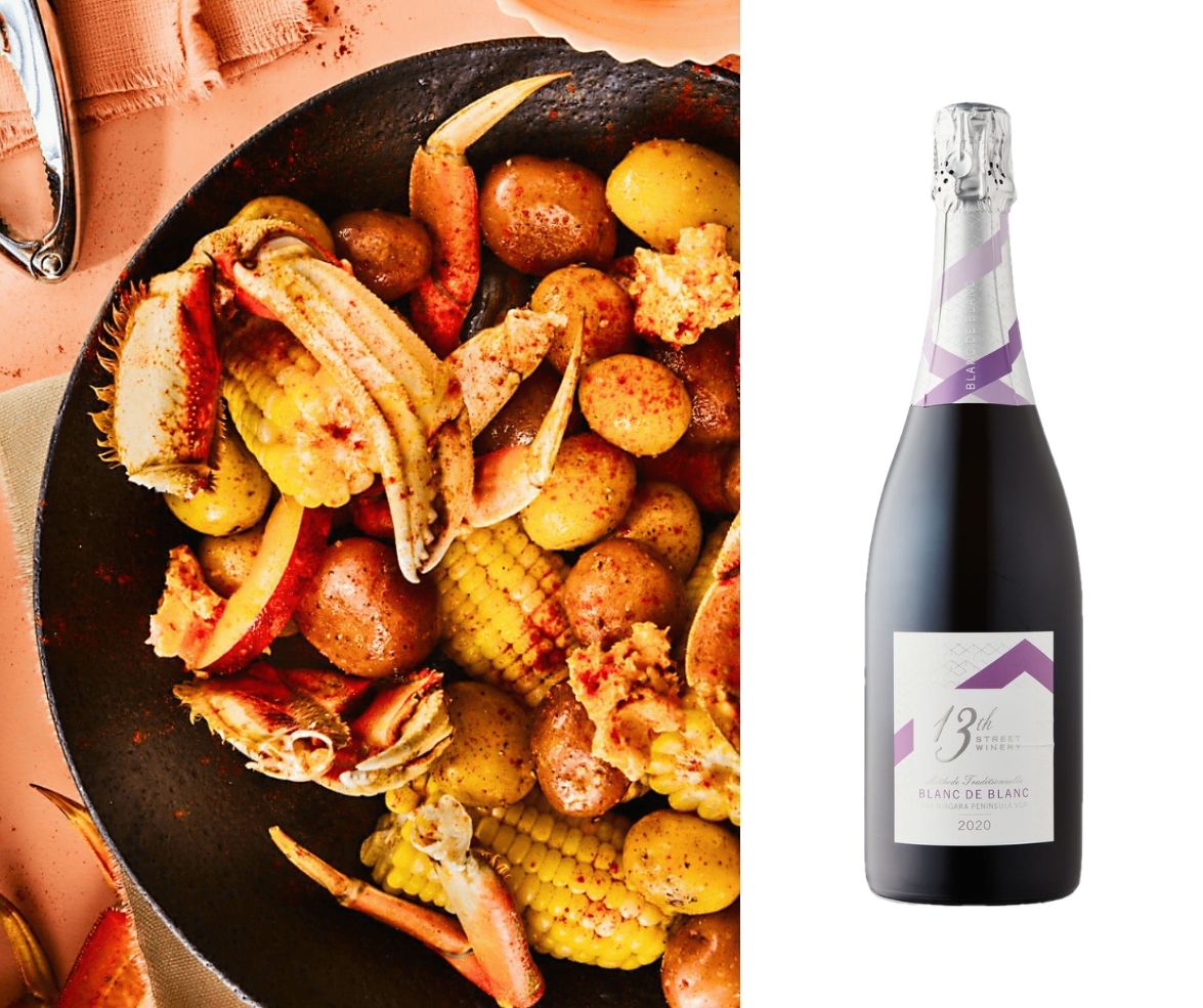 Blanc de Blanc and Crab Boil Mother's Day wine pairings