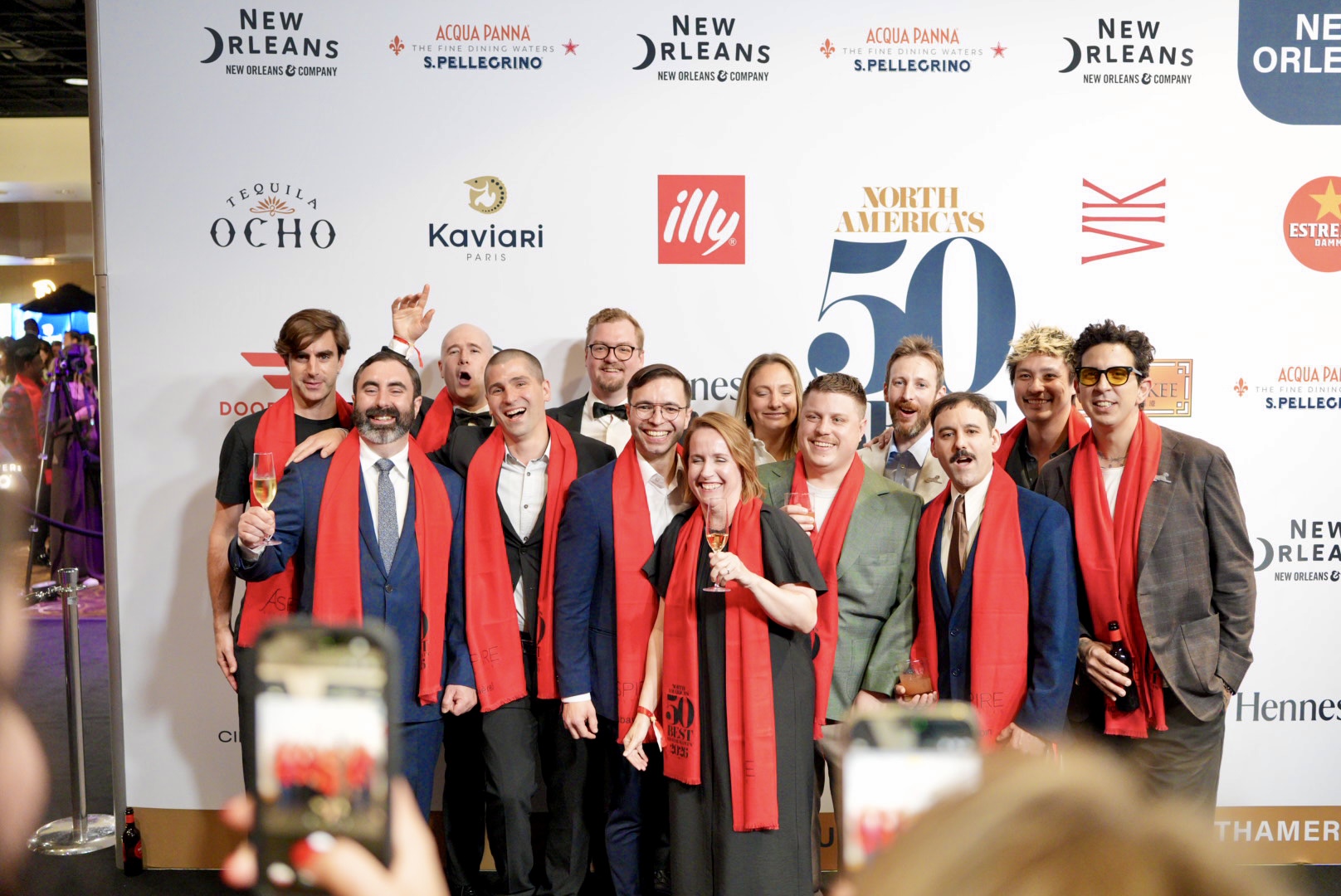 The Quebec delegation at the 2026 North America's 50 Best Restaurants Awards. Photo Mikael Lebleu