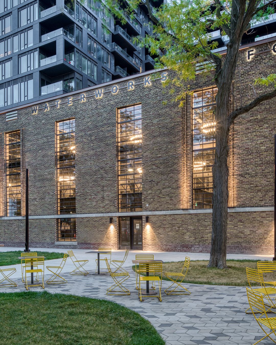 exterior of Waterworks food hall