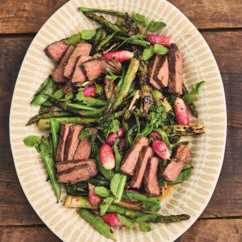 Perfect grilled Steak and chargrilled salad