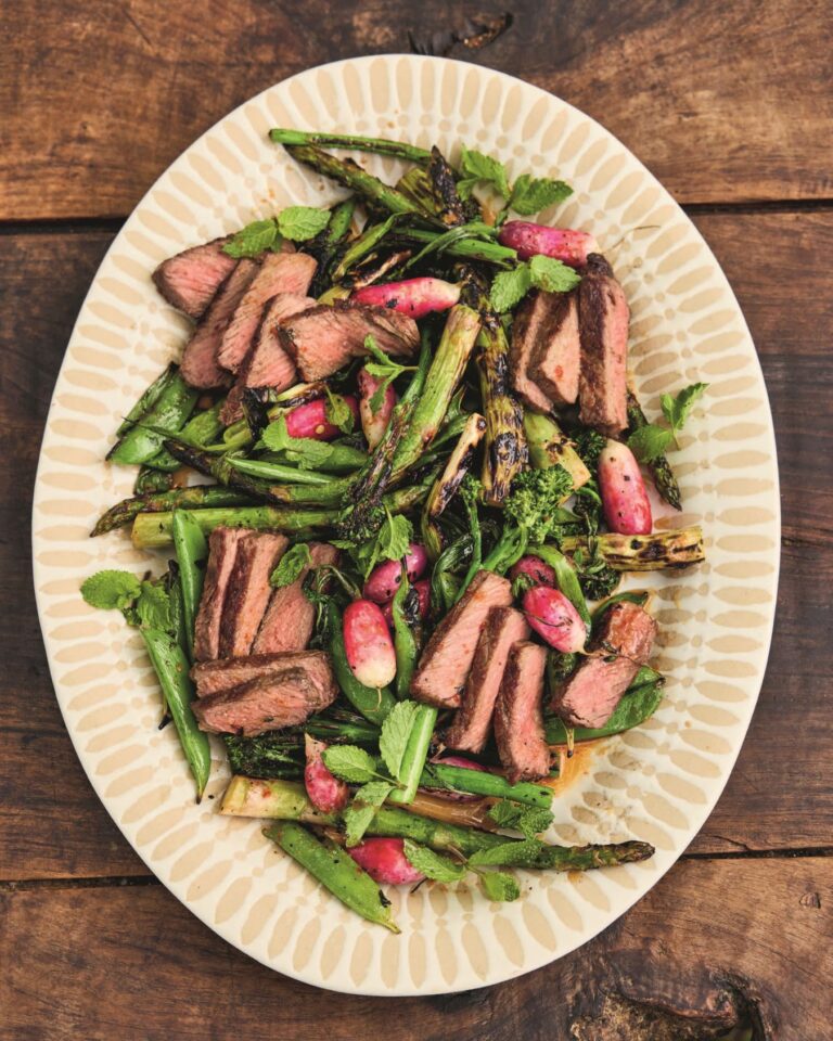 Perfect grilled Steak and chargrilled salad
